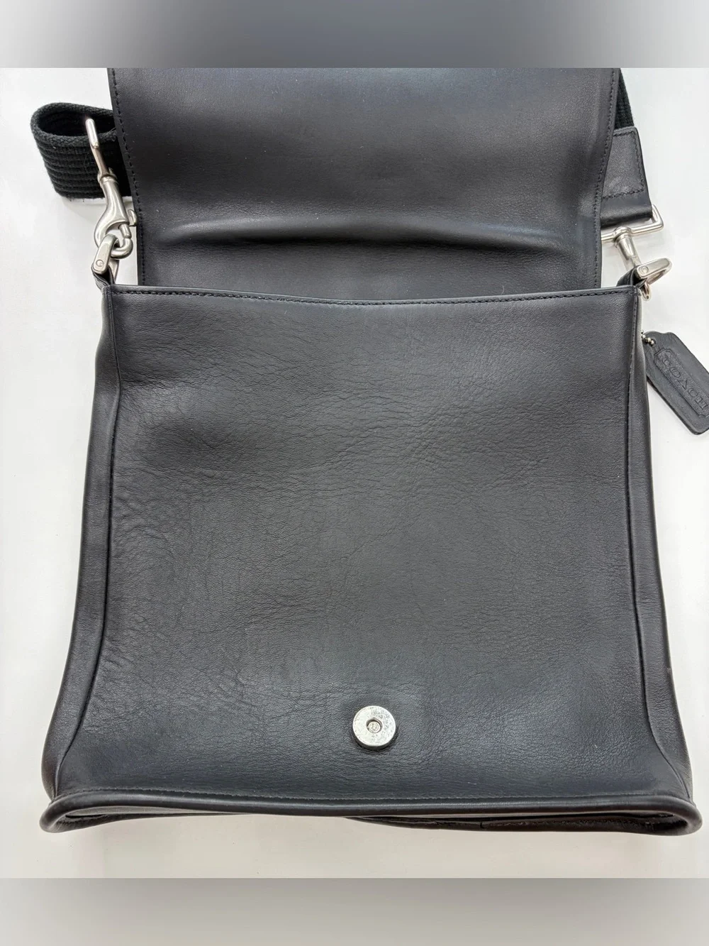 Vintage Coach Legacy Metro Flap Bag Style 9431 Black Leather GUC!